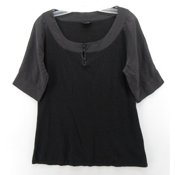 Theory Top Medium Silk Blouse Pullover Career Raglan Scoop Neck - Picture 1 of 10